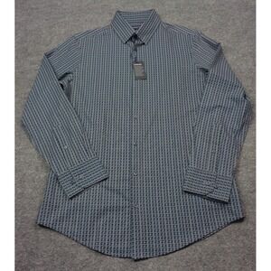 NWT Mizzen Main Leeward Performance Shirt Mens M Trim Geometric Button Up